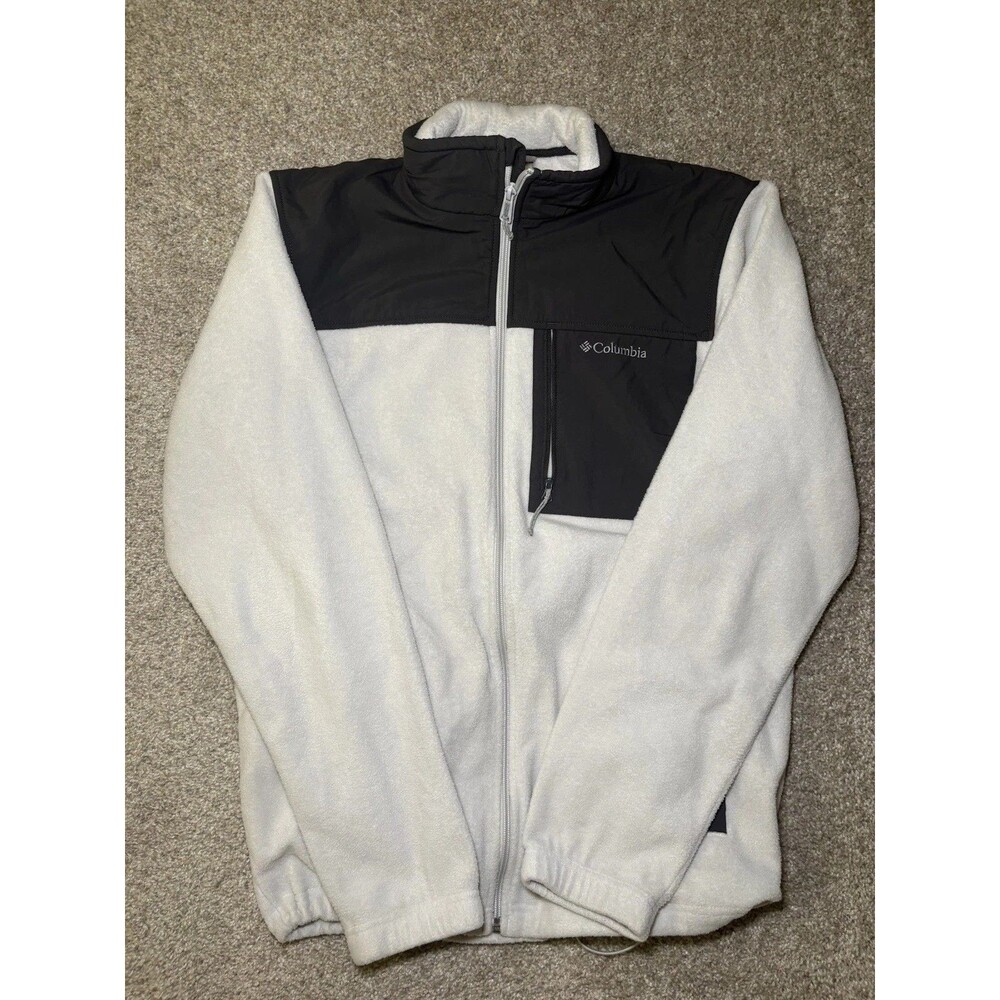Columbia Women's Colorblock Full Zip Fleece Jacket White/Black Size M